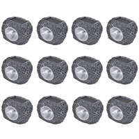  12 db kültéri kő formájú napelemes LED spotlámpa