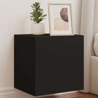  fekete fali TV-szekrény LED-világítással 40,5x35x40 cm