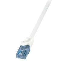 LogiLink LogiLink CAT6A U/ UTP patch kábel 0.25 m fehér, CP3011U