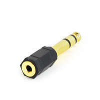 Gembird Gembird Jack stereo 6,35mm -> Jack stereo 3,5mm M/F adapter fekete (A-6.35M-3.5F)