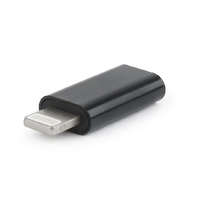 Gembird Gembird Lightning -> USB Type-C M/F adapter fekete (A-USB-CF8PM-01)