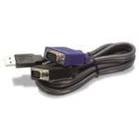 TRENDnet TRENDnet TK-CU06 D-SUB 15pin USB M/M KVM tkábel 1.8m fekete (TK-CU06)