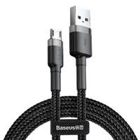 Baseus Baseus Cafule USB-Micro USB kábel , 2.4A, 1m, szürke-fekete (CAMKLF-BG1)