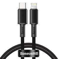 Baseus Baseus USB-C-Lightning nagy sűrűségű fonott kábel, 20W, 5A, PD, 1m, fekete (CATLGD-01)
