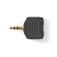 Nedis Nedis sztereó audio adapter, 3.5 mm Dugasz, 3.5 mm-es Aljzat x2, aranyozott, ABS, fekete, 10 db (CAGP22945BKG)