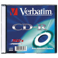 Verbatim Verbatim 80&#039;/700MB 52x slim CD lemez darabos