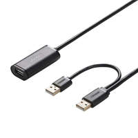 UGREEN UGREEN US137 2x USB 2.0 aktív hosszabbító kábel 5m fekete (20213)
