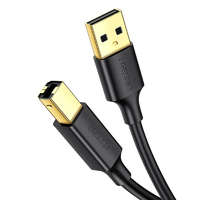 UGREEN UGREEN US135 USB 2.0 AB aranyozott kábel nyomtatóhoz 3m fekete (10351)