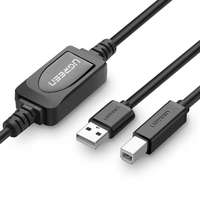 UGREEN UGREEN US122 aktív USB 2.0 AB kábel nyomtatóhoz, 15 m (fekete (10362)