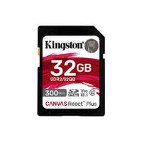 Kingston 32GB SDHC Kingston Canvas React Plus CL10 UHS-II U3 V90 memóriakártya (SDR2/32GB)
