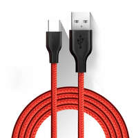 Cellect Cellect USB-A - Type-C szövetborítású adatkábel 1m piros-fekete (MDCU-TEXT-TYPEC-R)