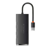 Baseus Baseus Lite Series 4 az 1-ben USB - 4x USB 3.0 hub 25 cm fekete (WKQX030001)
