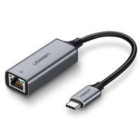 UGREEN UGREEN RJ45 USB-C– Gigabit Ethernet alumínium adapter szürke (50737)