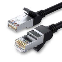 UGREEN UGREEN Ethernet RJ45 hálózati kábel fém csatlakozókkal Cat.6 UTP 0,5 m fekete (50190)