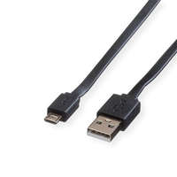 Roline Roline USB-A apa - USB micro apa kábel 1m fekete (11.02.8760-10)