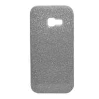 gigapack Szilikon telefonvédő (műanyag belső, csillogó hátlap) EZÜST [Samsung Galaxy A3 (2017) SM-A320F]