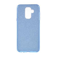gigapack Szilikon telefonvédő (műanyag belső, kivehető csillámporos papír réteg) KÉK [Samsung Galaxy A6+ (2018) SM-A605F]
