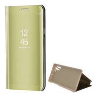 gigapack Tok álló (aktív FLIP, oldalra nyíló, asztali tartó funkció, tükrös felület, Mirror View Case) ARANY [Samsung Galaxy Note 10 (SM-N970F)]