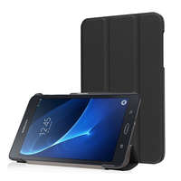 gigapack Tok álló, bőr hatású (FLIP, oldalra nyíló, TRIFOLD asztali tartó funkció) FEKETE [Samsung Galaxy Tab A 7.0 LTE (SM-T285)]