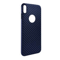 Hoco HOCO DELICATE SHADOW szilikon telefonvédő (karbon minta, logó kivágás) SÖTÉTKÉK [Apple iPhone XS Max 6.5]