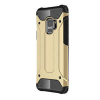 gigapack Defender műanyag telefonvédő (közepesen ütésálló, légpárnás sarok, szilikon belső, fémhatás) ARANY [Samsung Galaxy S9 (SM-G960)]