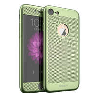 iPaky IPAKY műanyag telefonvédő (előlap védelem, lyukacsos minta, logo kivágás + edzett üveg) ZÖLD [Apple iPhone 8 4.7]