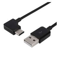gigapack Adatkábel és töltő (USB - Type-C, 100cm, 90 fokos / derékszög) FEKETE