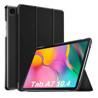 gigapack Tok álló, bőr hatású (aktív FLIP, oldalra nyíló, TRIFOLD asztali tartó funkció) FEKETE [Samsung Galaxy Tab A7 10.4 (2020) LTE SM-T505]