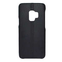Usams USAMS JOE műanyag telefonvédő (bőr hatású, varrás minta) FEKETE [Samsung Galaxy S9 (SM-G960)]