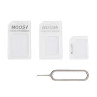 Noosy NOOSY SIM adapter (Nano SIM kártyát Micro SIM és normál méretű kártyára alakítja át, kártya kiemelő) FEHÉR