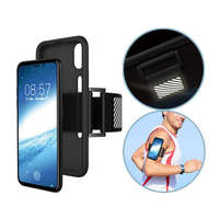 gigapack Szilikon telefonvédő (karpánt, sportoláshoz, fényvisszaverő csík) FEKETE [Apple iPhone XS 5.8]