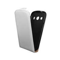 gigapack Tok álló, bőr hatású (FLIP, lefelé nyíló, szilikon tartó) FEHÉR [Samsung Galaxy Ace 4 LTE (SM-G357FZ)]