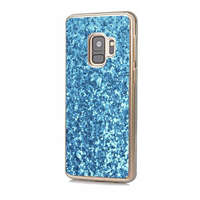 gigapack Szilikon telefonvédő (csillogó, flitteres) KÉK [Samsung Galaxy S9 (SM-G960)]