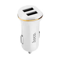 Hoco HOCO Z1 autós töltő 2 USB aljzat (5V / 2100mA, gyorstöltés támogatás) FEHÉR (Z1_W)