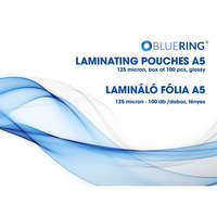 Bluering Bluering lamináló fólia A5, 154x216mm, 125 micron, 100db/doboz (LAMMA5125MIC)