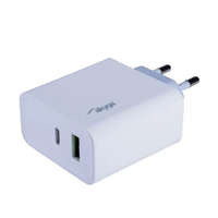 Akyga Akyga USB-A + USB-C PD hálózati töltő adapter fehér (AK-CH-14)