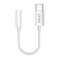 Vipfan Vipfan L08 USB-C és mini jack 3.5mm AUX kábel 10cm fehér (L08)