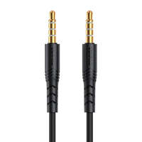 Vipfan Vipfan L04 Mini jack 3.5mm AUX kábel 1m aranyozott fekete (L04)