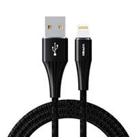 Vipfan Vipfan A01 USB-A - Lightning kábel 3A, 1,2m fekete (CB-A1LT-black)
