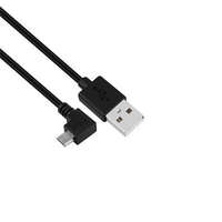 IRIS IRIS USB-A - microUSB (90°-ban hajlított) kábel 1m fekete (CX-129)