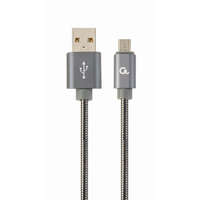 Gembird Gembird Micro-USB - USB-A adat- és töltőkábel 2m metálszürke (CC-USB2S-AMmBM-2M-BG)