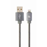 Gembird Gembird 8-pin - USB-A adat- és töltőkábel 2m metálszürke (CC-USB2S-AMLM-2M-BG)