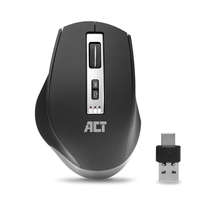 ACT ACT AC5145 Multi-Connect vezeték nélküli (Bluetooth 3.0, 5.0 és 2.4GHz) egér fekete