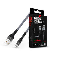 Maxlife Maxlife TF-0176 USB - USB Type C textil borítású adat- és töltőkábel 1m szürke-fekete