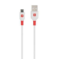 SKROSS SKROSS USB-A - MicroUSB adatkábel 120cm fehér-piros (SKCA0001A-M120CN)