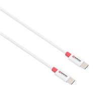 SKROSS SKROSS USB C - USB C adatkábel Multipack 3 méretben: 15cm,120cm,200cm fehér-piros (SKCA0006C-CMULTICN)