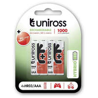 Uniross Uniross AAA/mikro 1,2V 1000mAh Ni-MH HYBRIO akkumulátor 4db/bliszter (UH4AAA1000)