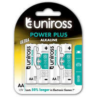Uniross Uniross Power Plus LR6/4BP 1,5V AA/ceruza tartós alkáli elem 4db/cs (LR6-UALKAAPP4)