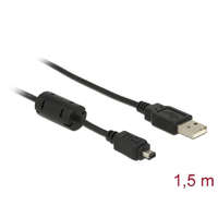 DeLock Delock USB-B mini 4 pin Hirose apa - USB-A apa kábel 1,5m (82208)