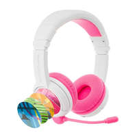 BuddyPhones BuddyPhones School+ sztereó Bluetooth headset rózsaszín-fehér (BT-BP-SCHOOLP-PINK)